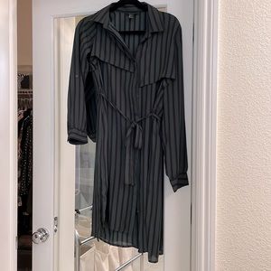 Forever 21 Forest Green/black Shirt Dress/Tunic size L